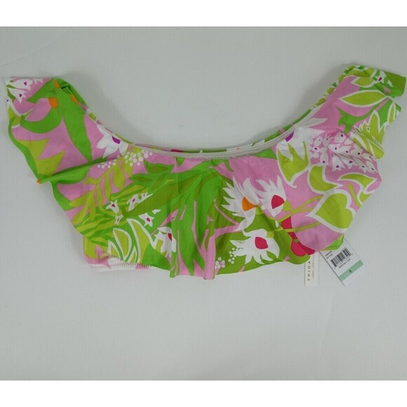 Trina Turk Womens La Palma Off The Shoulder Swim Top Size 8 - Picture 4 of 16